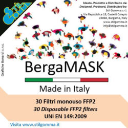 30 filtri di ricambio FFP2 per bergaMASK