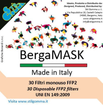 30 filtri di ricambio FFP2 per bergaMASK