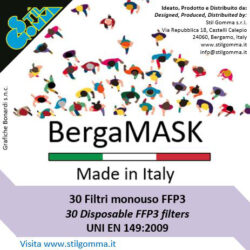 30 filtri di ricambio FFP3 / N95 per bergaMASK