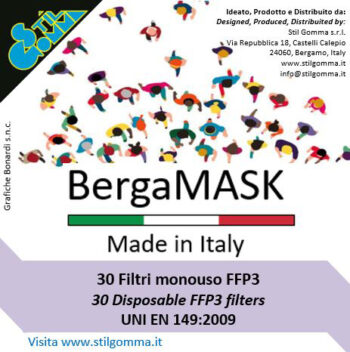 30 filtri di ricambio FFP3 / N95 per bergaMASK